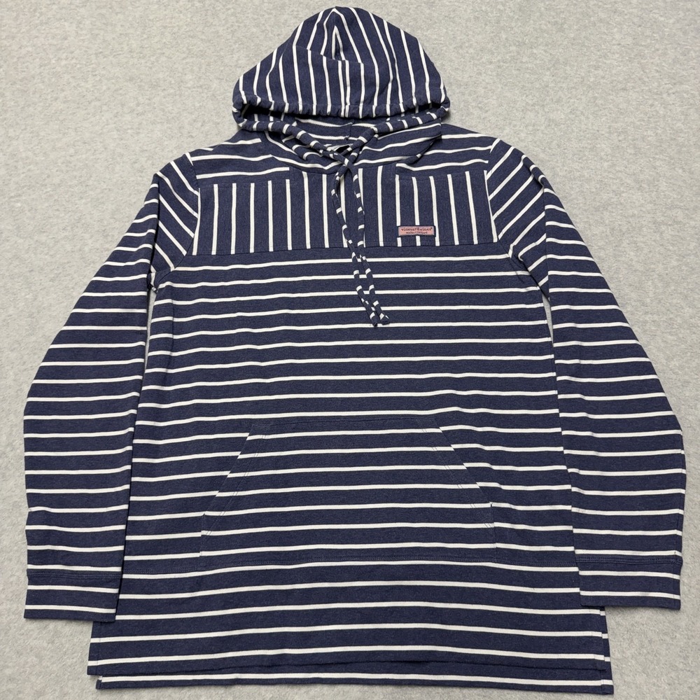 Vineyard Vines Hoodie Womens Small Blue Pullover Kangaroo Pocket Nautical